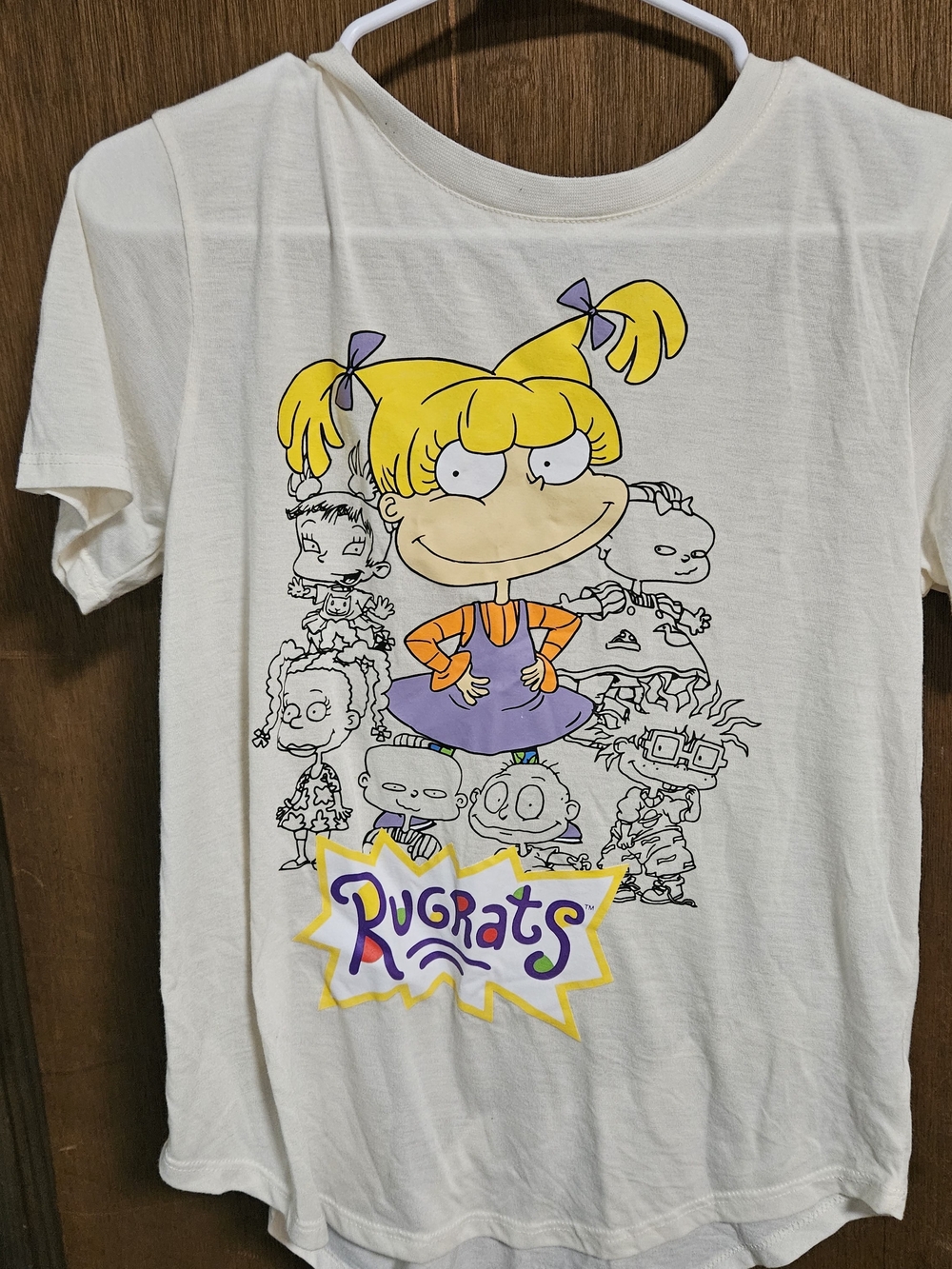Nickelodeon Rugrats Angelica Graphic Tee - Cream, Yellow, Purple